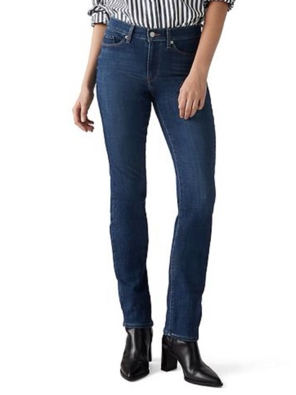 Levi’s Dark Wash Mid Rise Classic Straight Leg Jeans 14